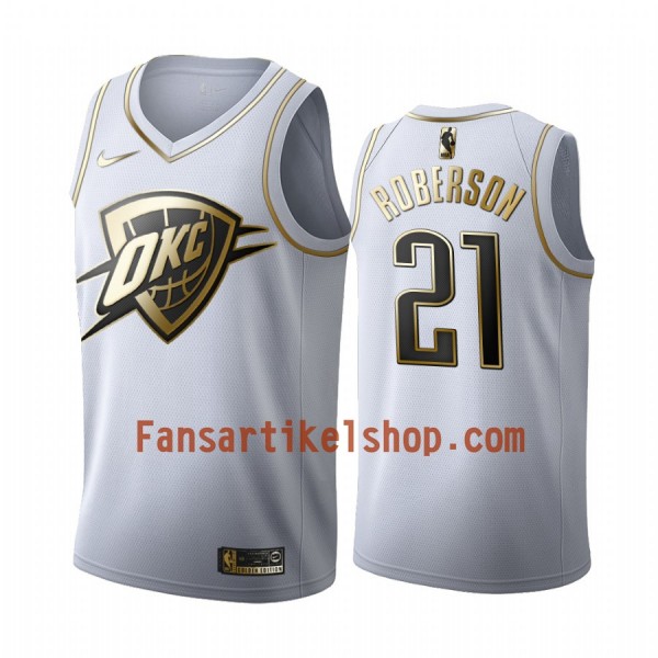 NBA Oklahoma City Thunder Trikot Andre Roberson 21 Nike 2019-2020 Weiß Golden Edition Swingman - Herren NBA Oklahoma City Thunder Trikot Andre Roberson 21 Nike 2019-2020 Weiß Golden Edition Swingman - Herren